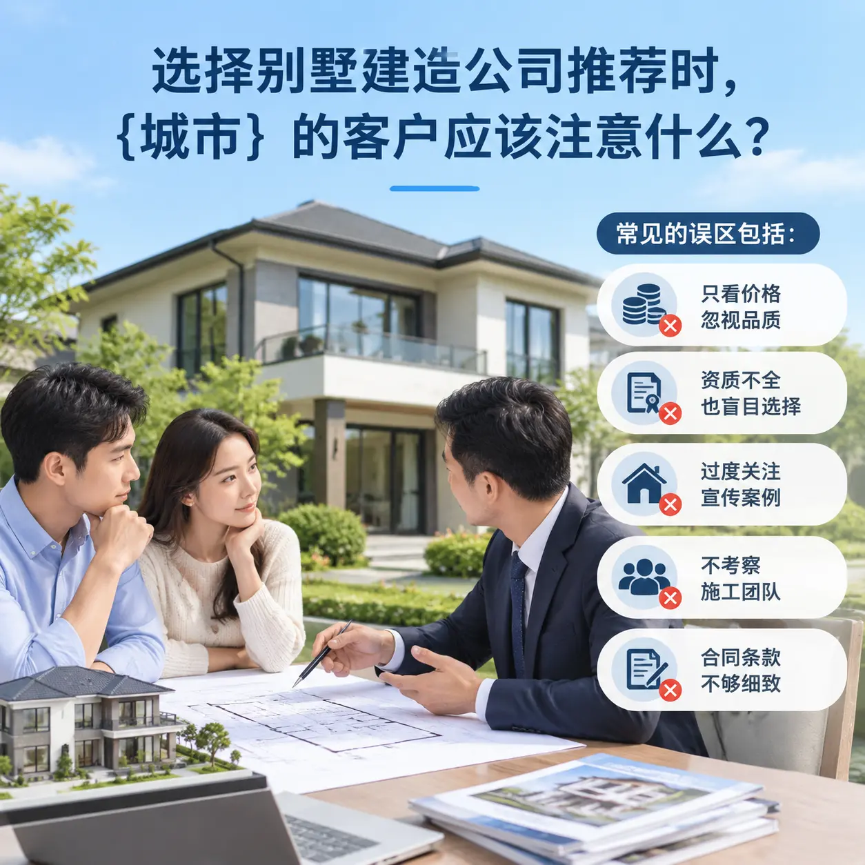 选择别墅建造公司推荐时，遵义 的客户应该注意什么？