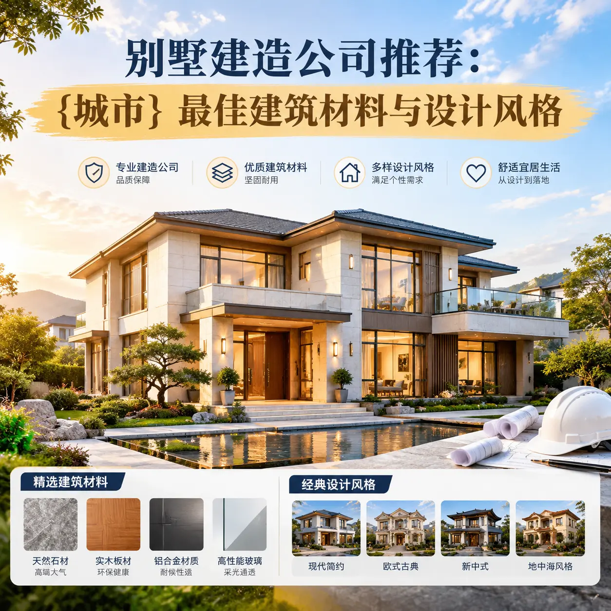 别墅建造公司推荐: 遵义 最佳建筑材料与设计风格