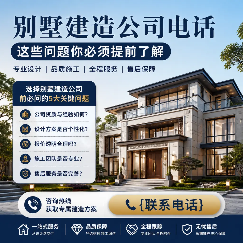 遵义别墅建造公司电话,这些问题你必须提前了解